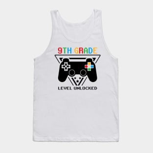 9th Grade Level Unlocked First Day of School Video Gamer Tank Top